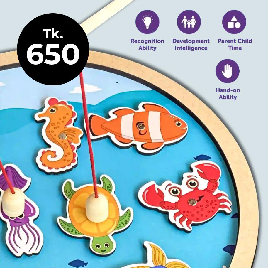 Wooden Magnetic Fishing Game